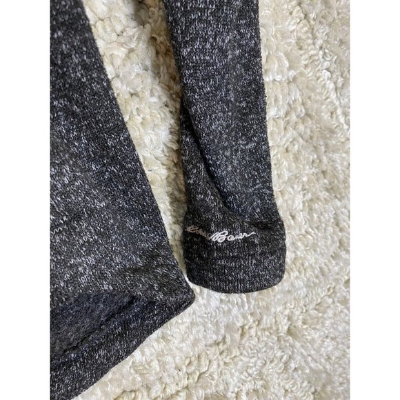 Eddie Bauer Womens Full Zip Hoodie Black Gray Heather Lightweight Size Small - Picture 3 of 11